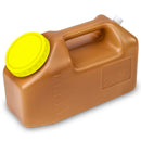 Container, 24 Hour Urine Collection, 2500mL (2.5 Liter), Affixed Screwcap, Amber