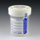 Container: Tite-Rite, 60mL (2oz), PP, STERILE, Attached White Screw Cap, ID Label with Tab Seal and Temperature strip, Graduated