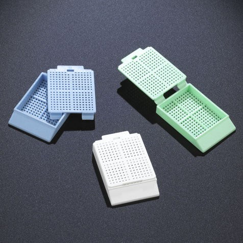 Cassette, Biopsy Embedding with Attached Lid, 30 Writing Area, BLUE, 500/Dispenser Box, 2 Boxes/Unit