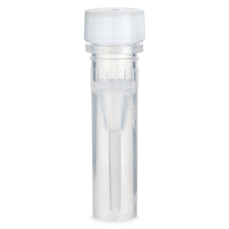Microtube, 0.5mL, Self-Standing, Attached Screwcap for Color Insert, with O-Ring, STERILE, PP, 500/Bag, 2 Bags/Unit