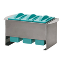 Stainless Slide Stain Set, Hinged Lids