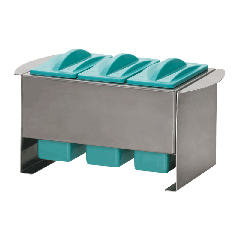 Stainless Slide Stain Set, Hinged Lids
