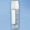 CryoCLEAR vials, 2.0mL, STERILE, External Threads, Assembled WHITE Screwcap with Co-Molded Thermoplastic Elastomer (TPE) Sealing Layer, Round Bottom, Self-Standing, Printed Graduations, Writing Space and Barcode, 50/Bag, 10 Bags/Case