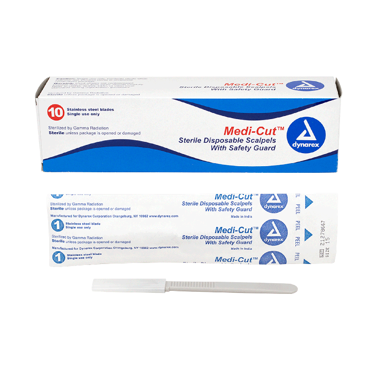 Disposable Plastic Scalpels, Sterile (Box of 10)