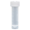 Transport Tube, 5mL, with Separate Screw Cap, AMBER, PP, Conical Bottom, Self-Standing, Molded Graduations