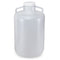 Carboy, Round with Handles, Wide Mouth, LDPE, White PP Screwcap, 20 Liter, Molded Graduations