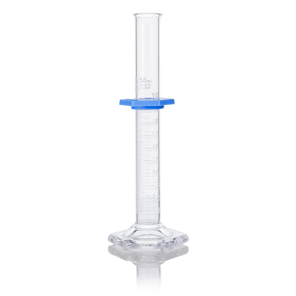 Cylinder, Graduated, Globe Glass, 10mL, Class A, To Deliver (TD), Dual Grads, ASTM E1272, 1/Box