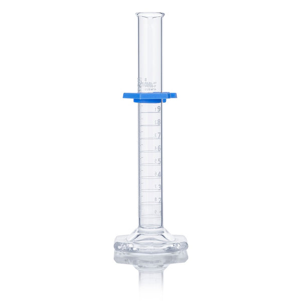 Cylinder, Graduated, Globe Glass, 10mL, Class B, To Deliver (TD), Dual Grads, ASTM E1272, 4/Box