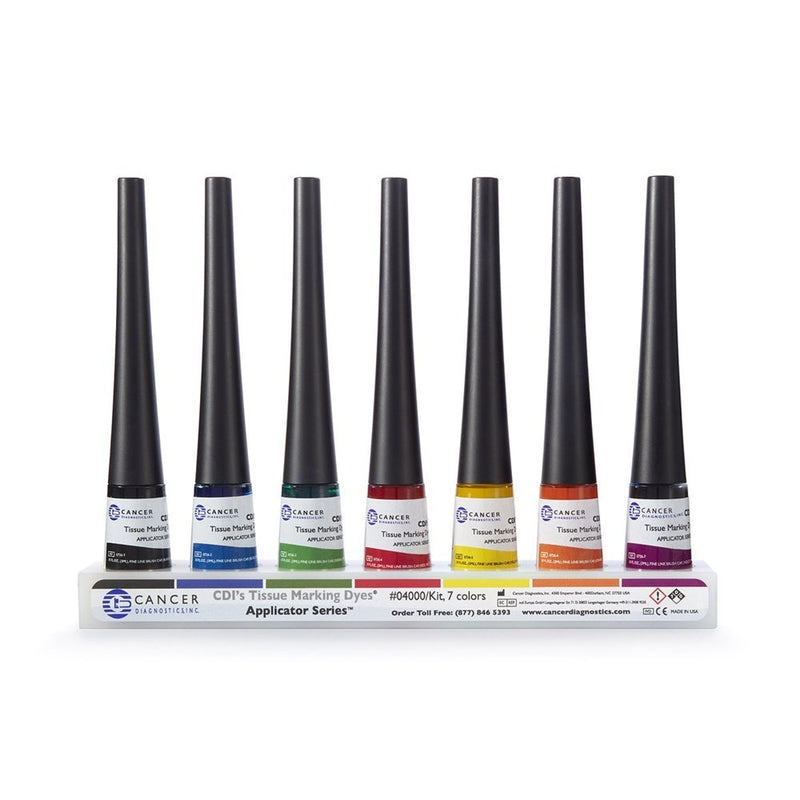 Tissue Marking Dye Kit, Applicator Tip, 7 Color With Plastic Holding Tray