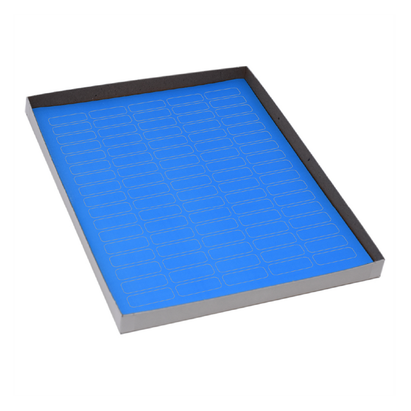 Label Sheets, Cryo, 33x13mm, for 1.5-2mL Tubes, 20 Sheets, 85 Labels per Sheet, Blue