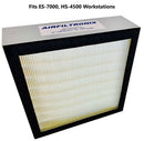 Airfiltronix HEPA filter from consumables line, 10.5 x 10.5 inches, designed for air purification systems.