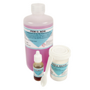 Anatech Re-Form Assay Kit consumables, including test tubes and reagents, arranged on a lab bench for biochemical testing.