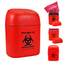 Pack of 100 biohazard waste bags for BenchBin hazardous waste container, durable consumables for safe medical waste disposal.