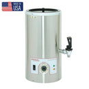 Boekel Scientific 5-liter paraffin wax dispenser for laboratory use, with a clear plastic container and control spout.