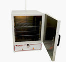 Boekel Scientific analog convection oven with small 0.6 cu ft capacity, stainless steel exterior, and digital controls.
