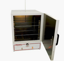 Boekel Scientific analog convection oven with small 0.6 cu ft capacity, digital controls, and stainless steel exterior.