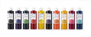 Set of five Cancer Diagnostics flip-top tissue marking dye consumables in black, blue, green, red, and yellow for laboratory use.