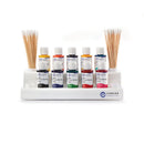 10-color Flip-Top Tissue Marking Dye Kit by Cancer Diagnostics, 2oz consumables for precise tissue marking in laboratory use.