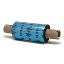Zebra printer ribbon, resin type, 2.5 x 243 inches, on a 0.5-inch core, designed for durable printing applications.