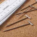 Two 2-inch Cancer Diagnostics T-pins used as specimen pins for laboratory or medical specimen handling.