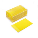 Box of 100 yellow biopsy bags by Cancer Diagnostics, small 30x50mm consumables for medical sample collection.