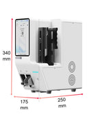 Dakewe SurePrint S10 Laser Slide Printer showing the equipment's front view with buttons and display screen.