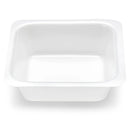 Set of 12 white Square Weighing Boats by Globe Scientific, 10ml capacity, ideal for laboratory consumables and precise measurements.
