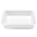 Set of 12 white square weighing boats by Globe Scientific, 10ml capacity, ideal for laboratory consumables and precise measurements.