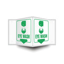 Guardian projecting eye wash station sign for safety consumables, with clear directional indicator and protective protective symbol.