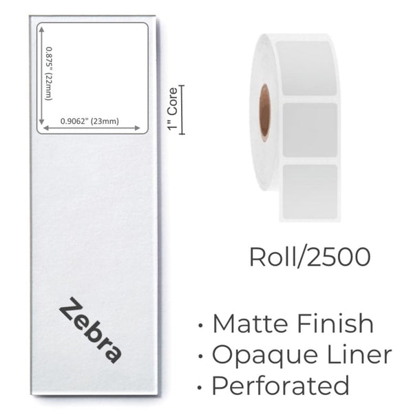 Xylene Resistant Slide Labels ( .9062x .875") - 1" Core (Roll of 2,500)