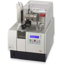 Refurbished Leica CV5030 Glass Coverslipper for laboratory equipment, shown with glass slides and technical components.