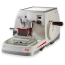 Leica HistoCore BIOCUT manual microtome for precise tissue sectioning, shown as professional laboratory equipment.