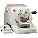 Leica RM2255 automated microtome used for precise tissue sectioning in laboratory equipment setup.