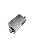 Leica RM2145 and RM2155 mains filter used repair parts, shown in close-up image with visible connectors and components.