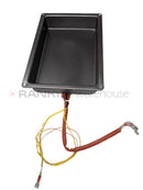 Used Leica heated tray assembly for EG1140 H and EG1150 H repair parts, showing the metal heating surface and connectors.