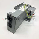 Used Leica ASP300 junction box assembly for repair, showing the electrical connection points and compact metal housing.
