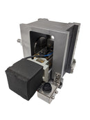 Used Leica CM1950 Microtome repair part, visible components for laboratory tissue sectioning, in good condition.