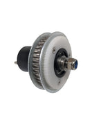 Used Leica CM1950 hub wheel assembly, repair part for microscope, showing the wheel and mounting components.