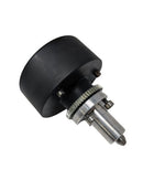 Used Leica RM2155 handwheel knob assembly for repair, showing the round control knob and mounting hardware.
