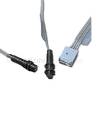 Used Leica Bond-Max bulk container door sensor reed switch for repair parts, showing the small switch component.