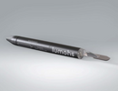 Lumohs Lighted Scalpel Handle for surgical procedures, shown with blades attached, designed for precision cutting in medical settings.