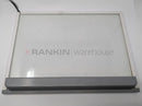 Heated glass window replacement part for Microm HM550, shown with clear, flat glass surface and heating element edges.