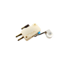 Used Microm HM 550 window position microswitch for repair, showing the small electrical component on a circuit board.