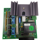 Used Microm HM 550 input control display board for repair, featuring electronic components and display interface.