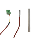 Used Microm HM 550 evaporator temperature sensor with housing, repair part for HVAC or refrigeration systems.