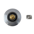 Used Microm HM 550 mechanical drive belt tensioner assembly for repair, shown in close-up with visible metal components.