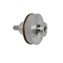 Microm HM 550 mechanical drive gear and clutch shaft assembly used as repair parts for Microm HM 550 machines.