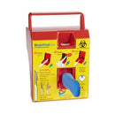 Qlicksmart Blade Remover consumables in a clear plastic flask for safe blade disposal and replacement.