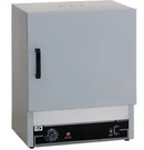 Quincy analog oven with air-forced heating, stainless steel exterior, and digital controls for precise baking and cooking.