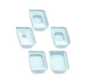 Blue-coated metal base molds for laboratory use, Rankin Biomedical consumables, 15x15x5 mm, pack of 12.